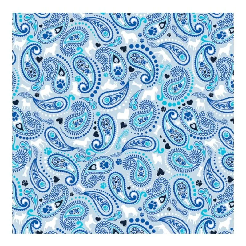 Paisley Dog Bandana - Blue