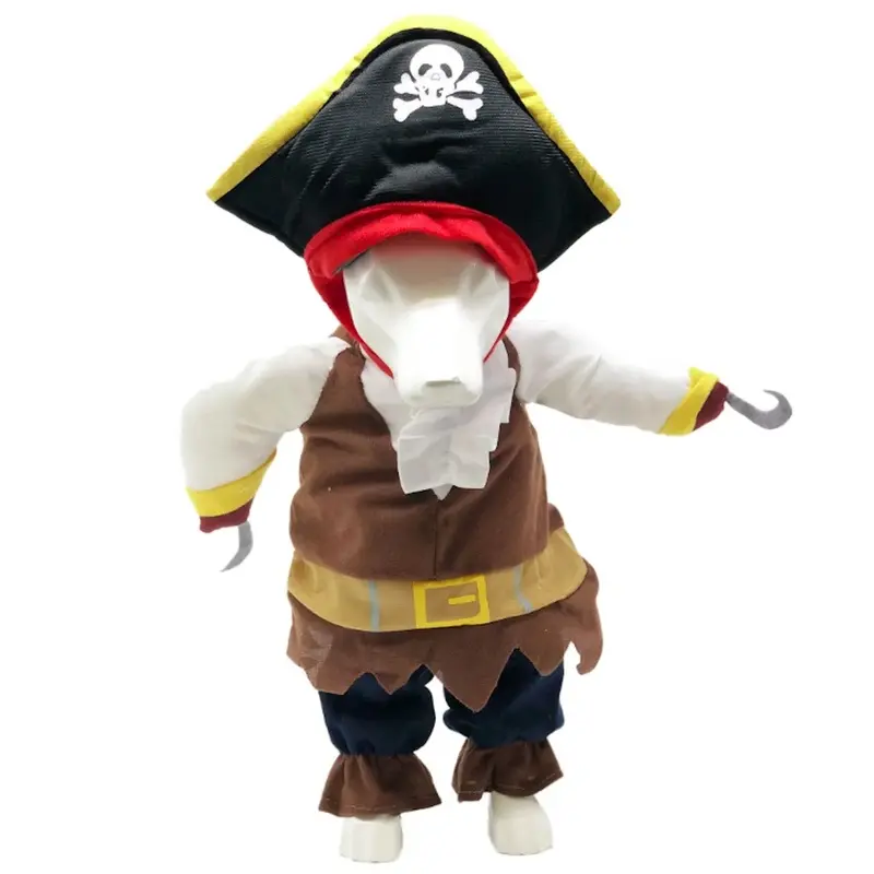 Pet Life Captain Snuggles Pirate Pet Dog Costume Uniform X-Small