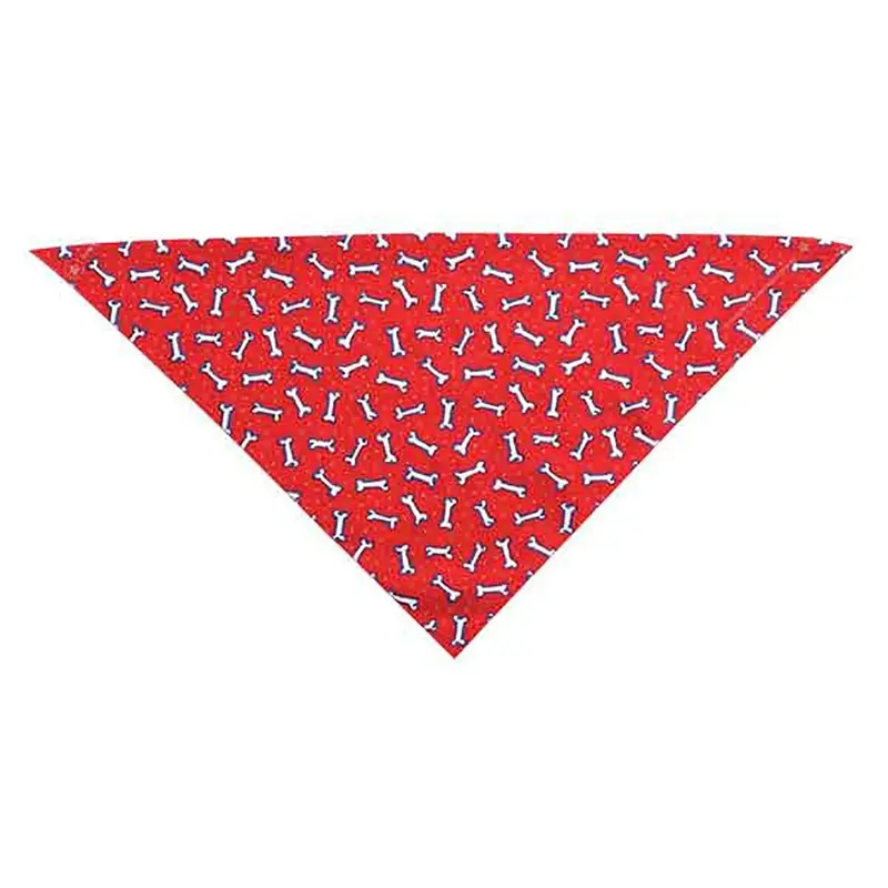 Top Performance Tossed Bones Dog Bandana - Red