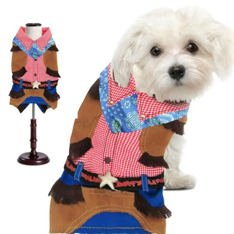 Puppe Love Cowboy Dog Costume Size 0