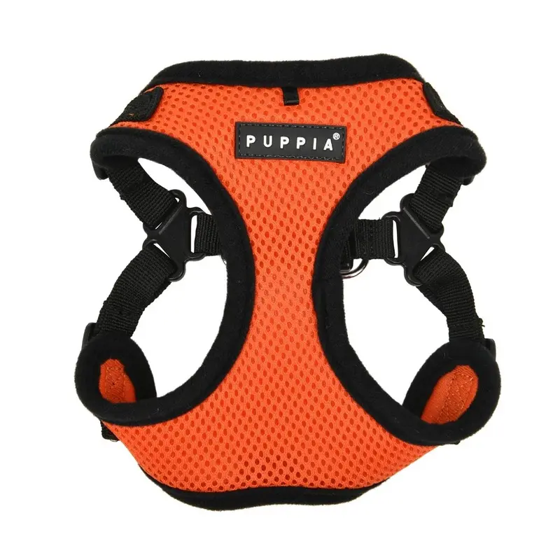 Soft Adjustable Step-In Dog Harness by Puppia - Orange Small