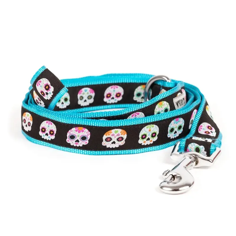 Worthy Dog Halloween Dog Leash - Skeletons Black Small