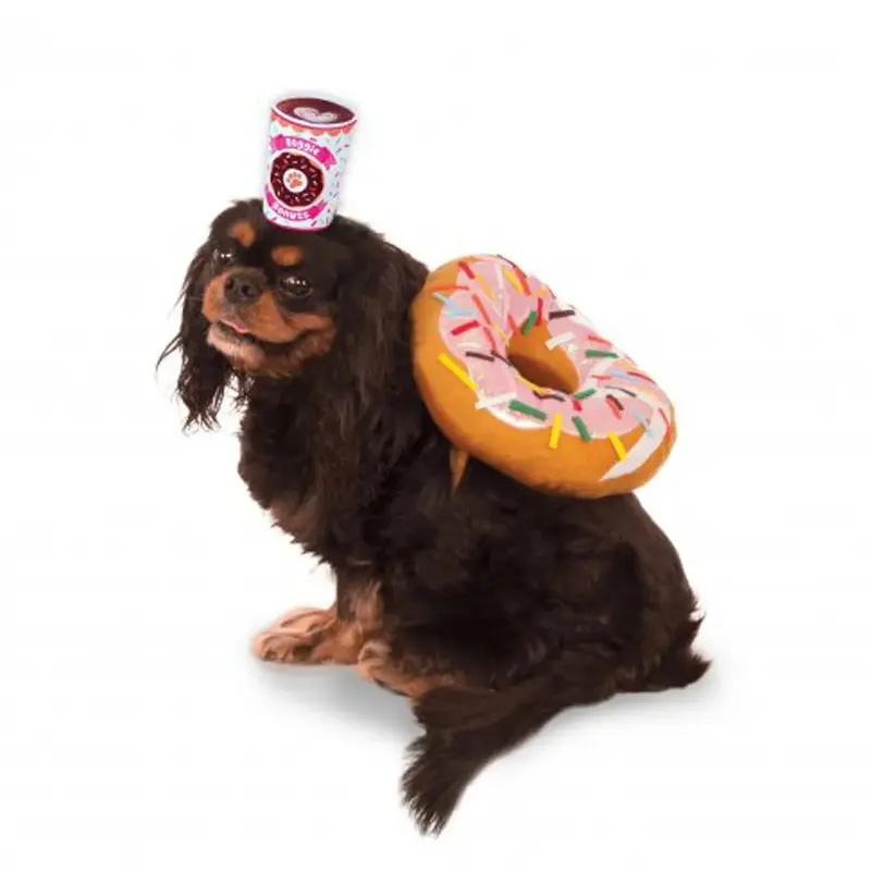 Donut and Coffee Dog Costume Small