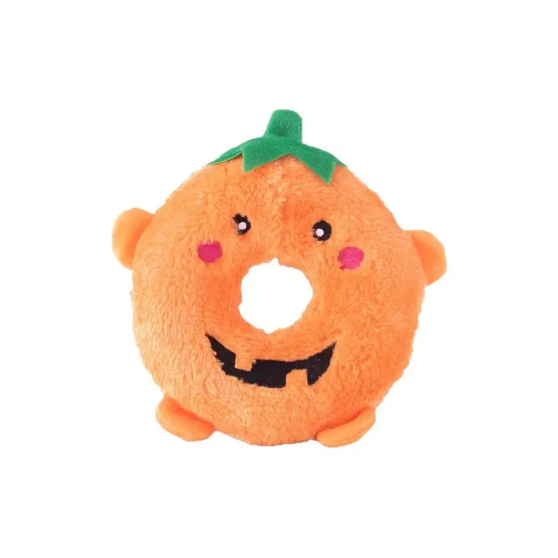 ZippyPaws Halloween Donutz Buddies Dog Toy - Pumpkin