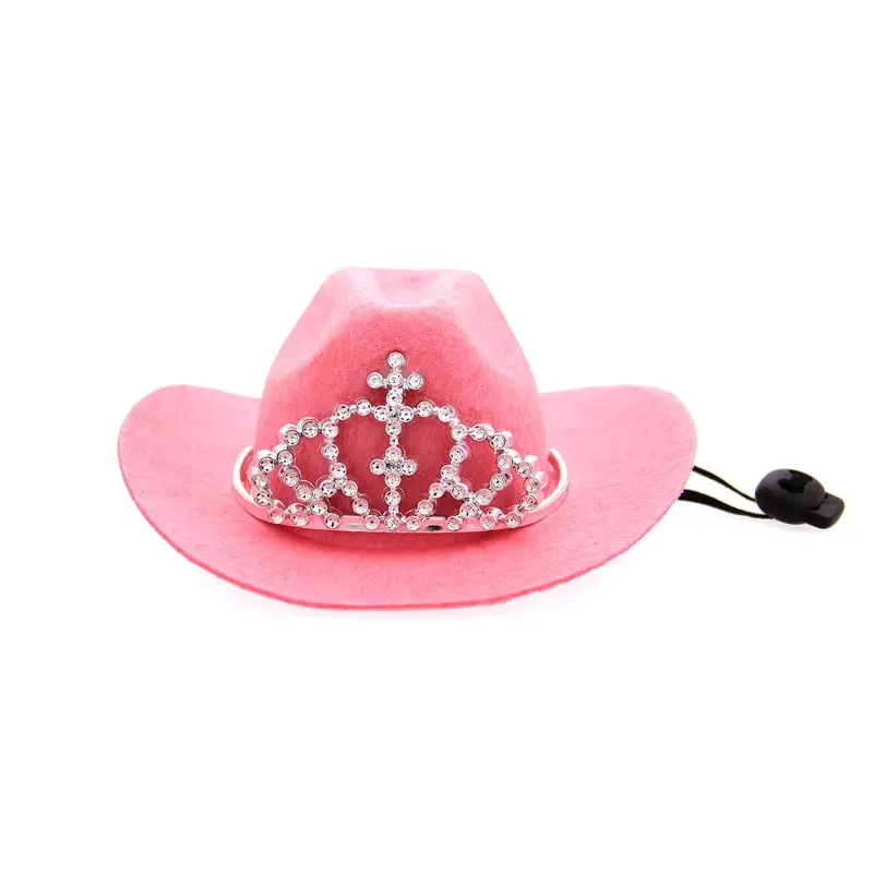 Cowboy Princess Hat Dog Costume - Pink Small/Medium - Out of Stock!
