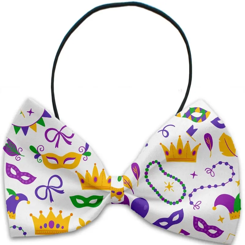 Mirage Mardi Gras Masks Dog Bow Tie