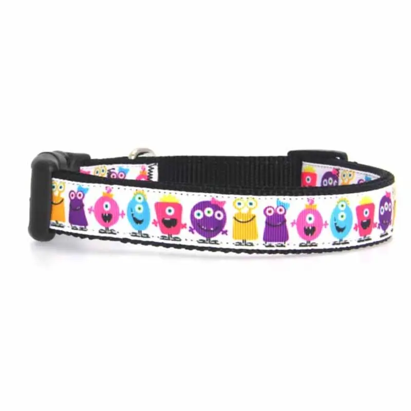 Monsters Dog Collar - White Large