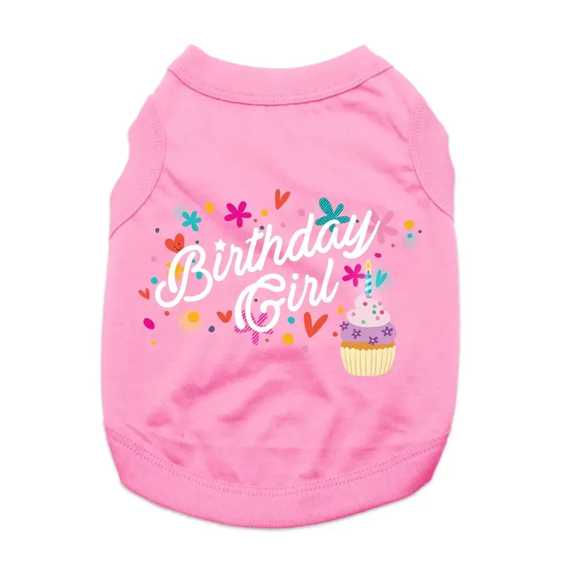Birthday Girl Dog Shirt - Pink X-Small