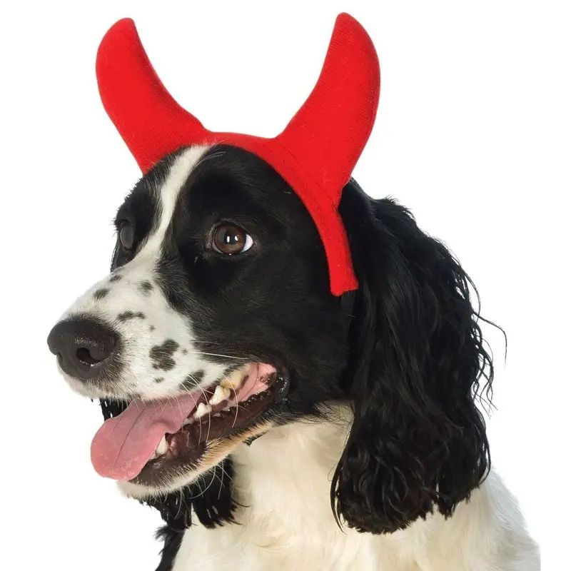 Devil Horns Dog Headband by Rubies Small/Medium