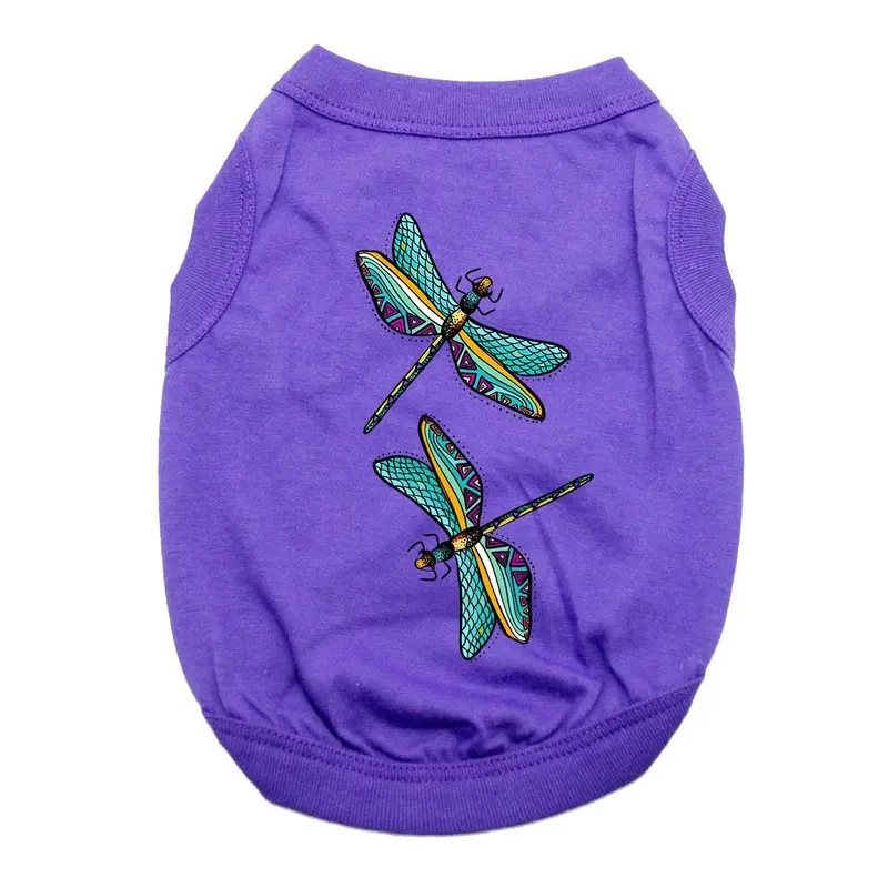 Dragonflies Dog Shirt - Purple X-Small