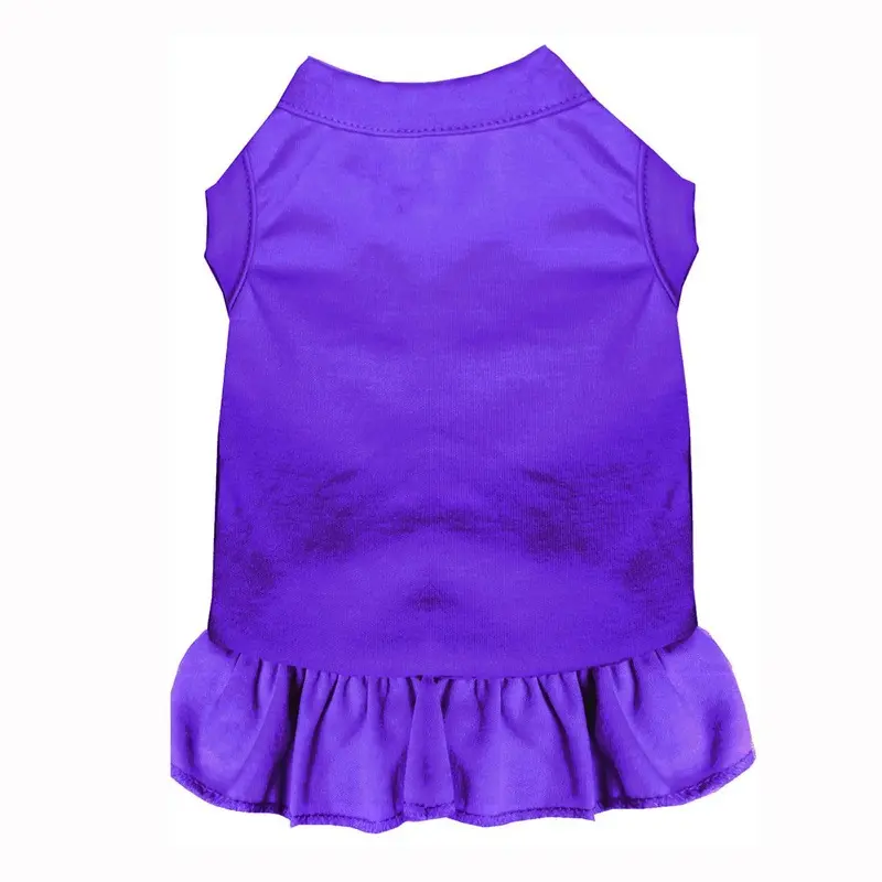 Plain Dog and Cat Dress - Purple X-Small
