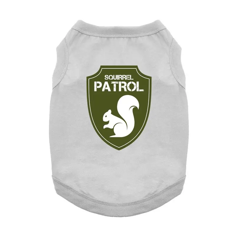 Squirrel Patrol Dog Shirt - Gray X-Small