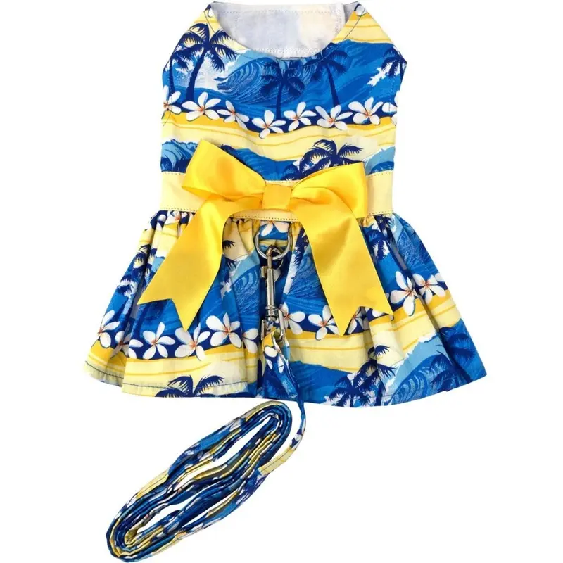 Catching Waves Dog Harness Dress with Leash by Doggie Design X-Small