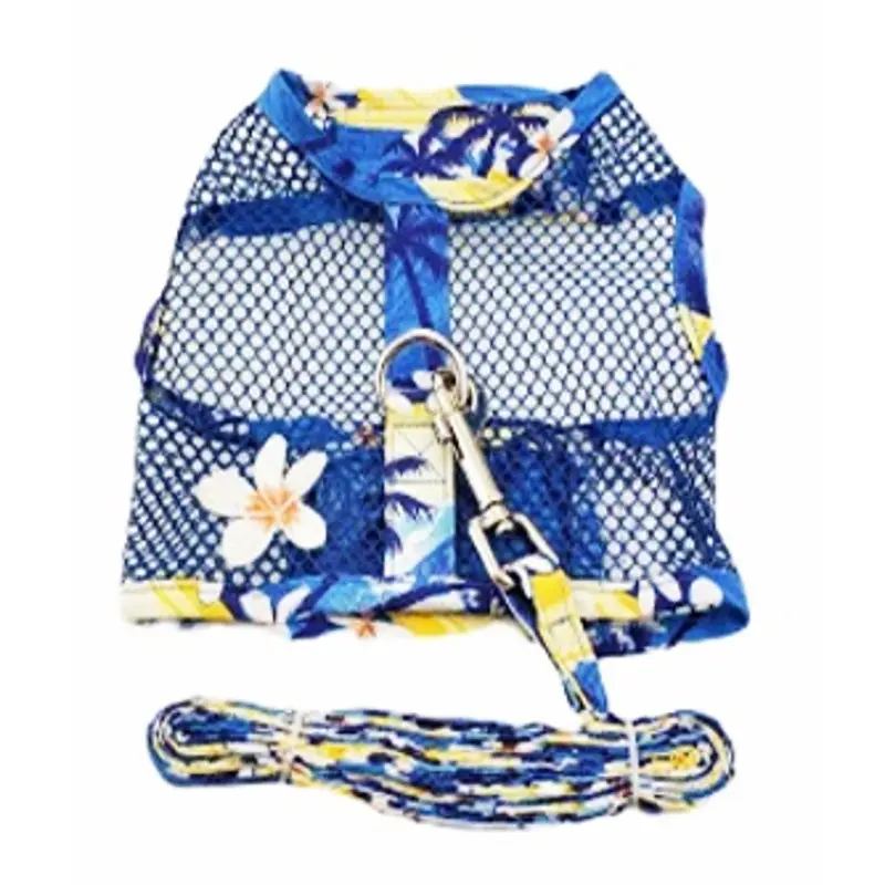 Cool Mesh Dog Harness with Leash by Doggie Design - Catching Waves X-Small
