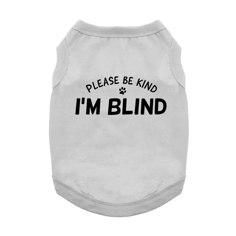 Please Be Kind, I'm Blind Dog Shirt - Gray X-Small