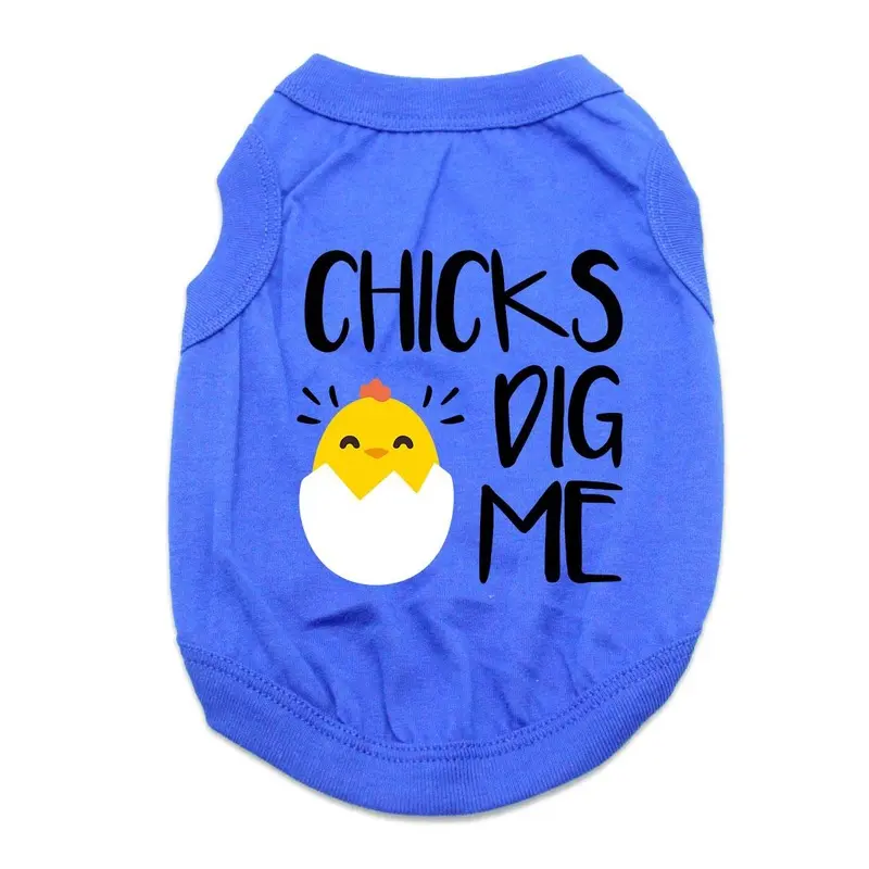 Chicks Dig Me Dog Shirt - Blue X-Small