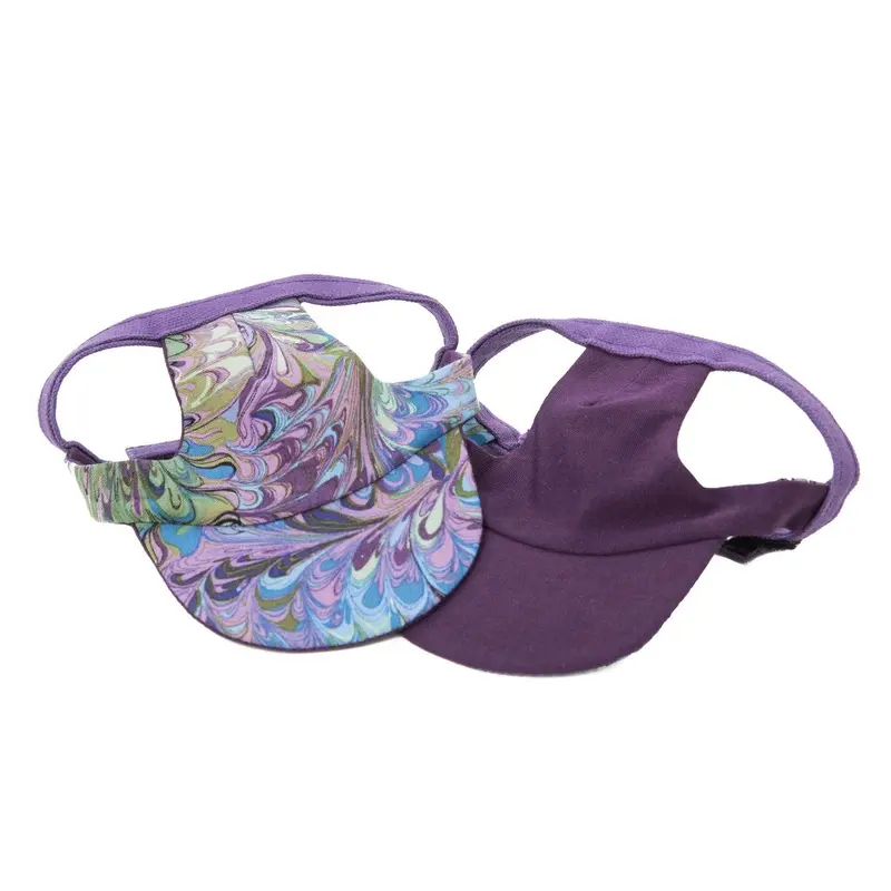 Joyful Bling Reversible Dog Visor - Purple Swirl XX-Small - Out of Stock!
