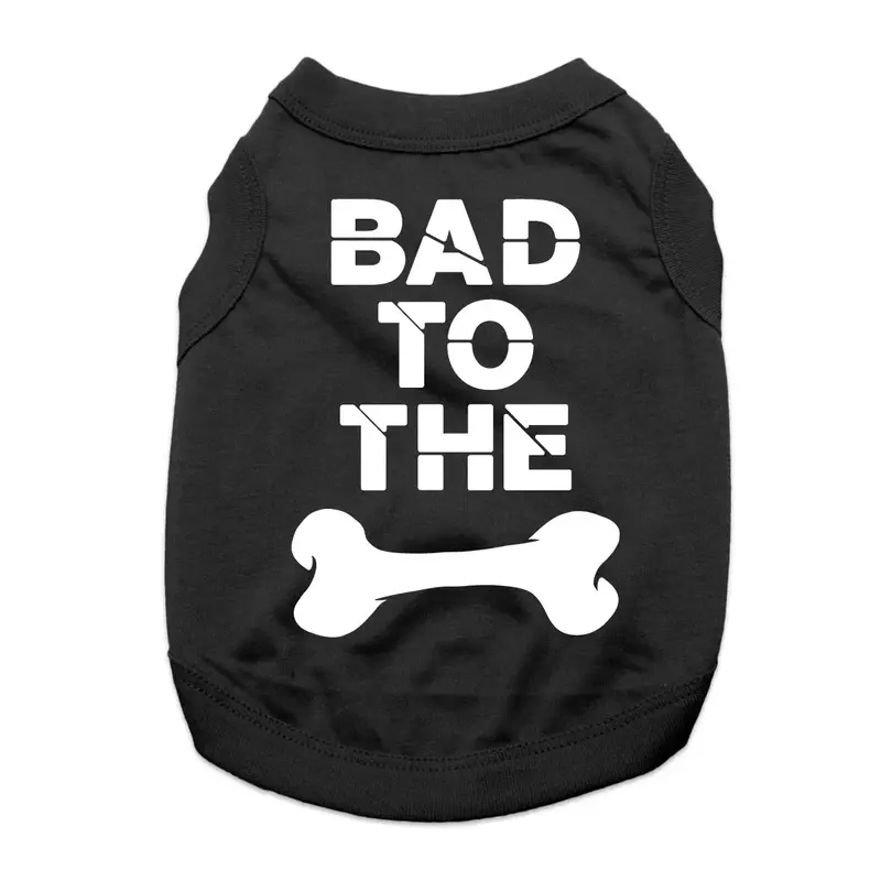Bad to the Bone Dog Shirt - Black X-Small