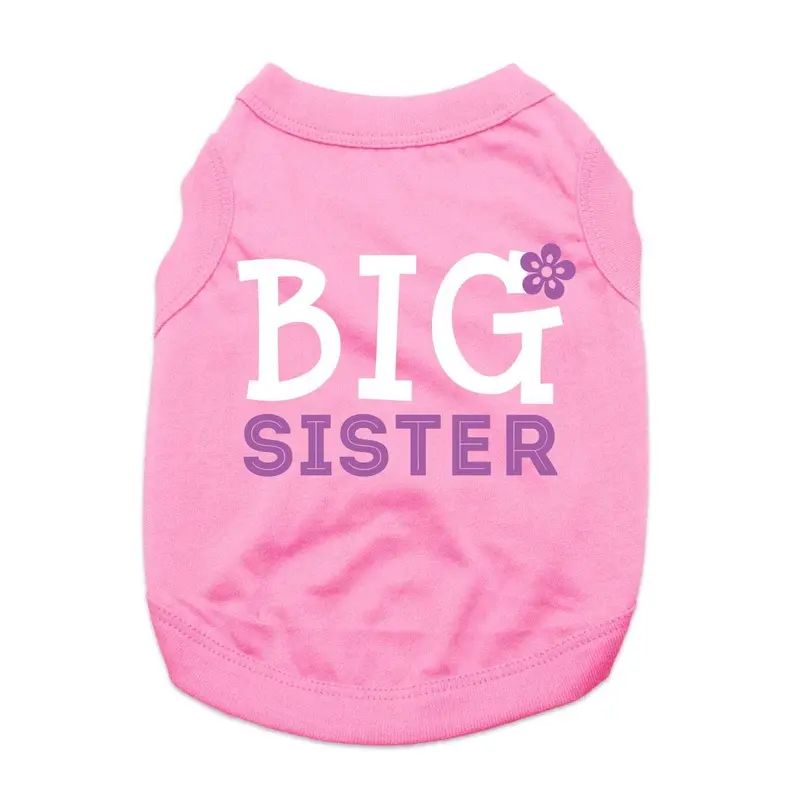 Big Sister Dog Shirt - Pink X-Small