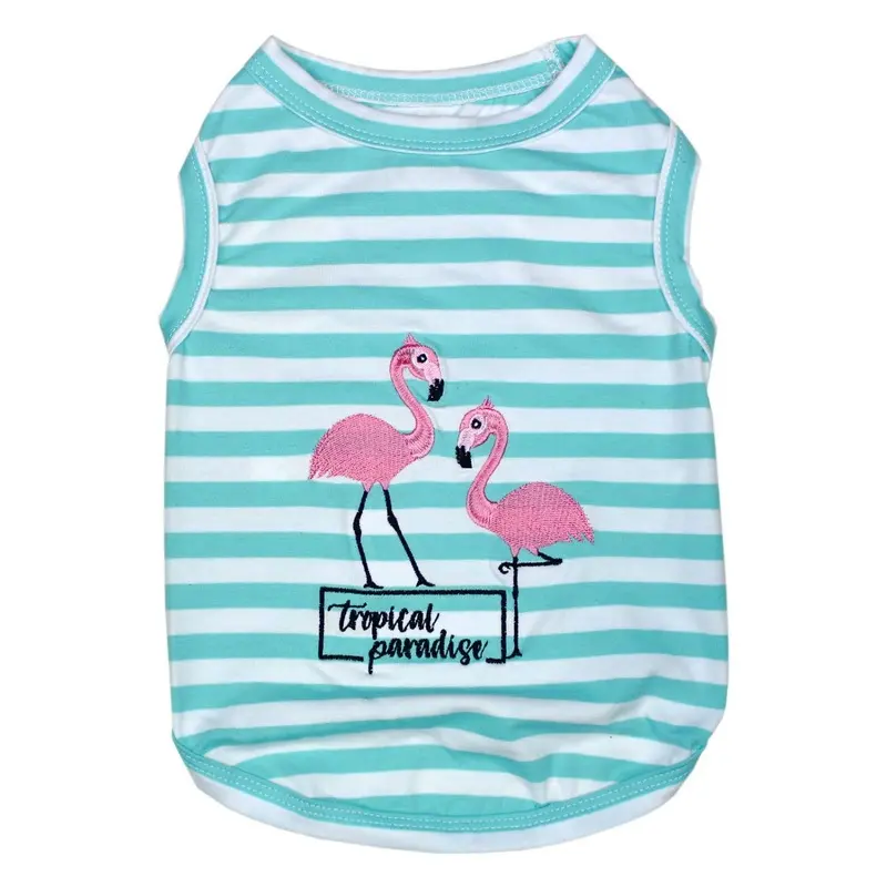 Flamingos Dog Tank by Parisian Pet - Blue XX-Small - Out of Stock!