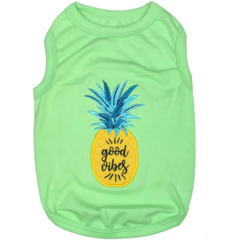 Pineapple Dog Tank by Parisian Pet - Green XX-Small - Out of Stock!
