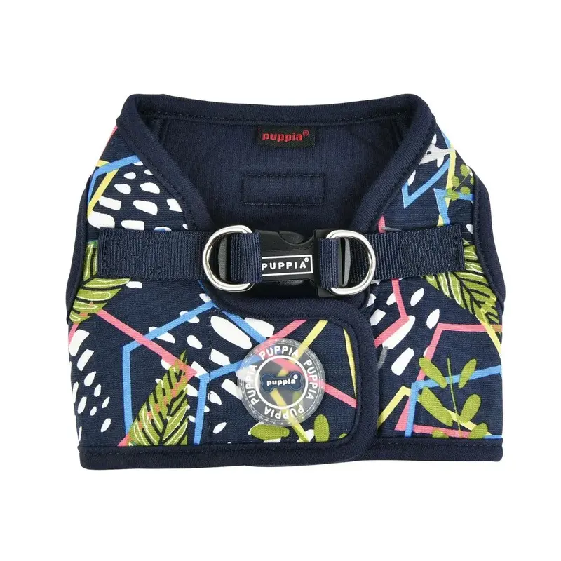 Botanical Vest Dog Harness by Puppia - Navy Small