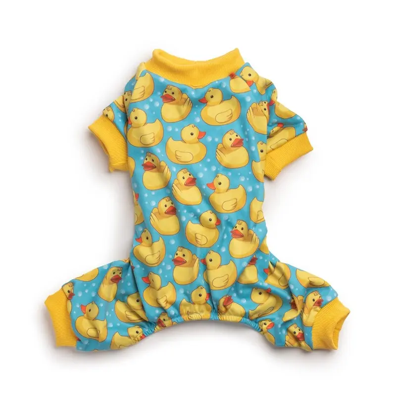 fabdog Printed Onesie Dog Pajamas - Rubber Ducky Size 8 - Out of Stock!