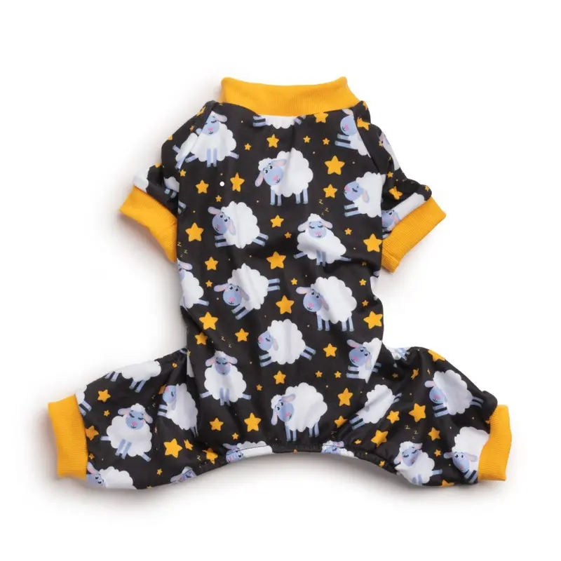 fabdog Printed Onesie Dog Pajamas - Sleeping Sheep Size 8