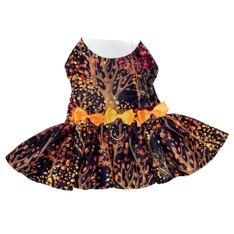 Fall Leaves Dog Harness Dress by Doggie Design X-Small - Out of Stock!