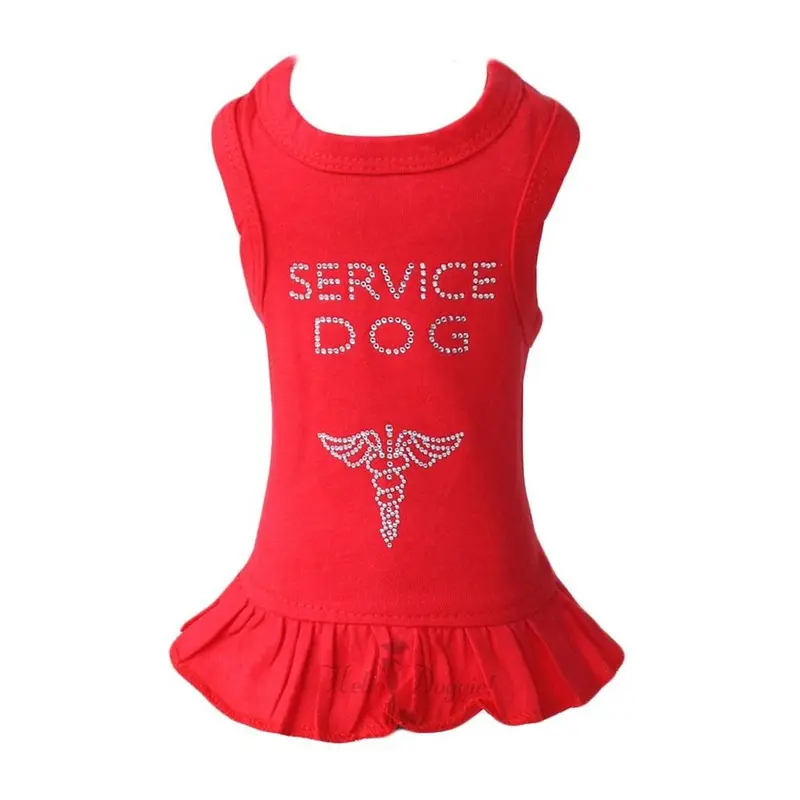 Hello Doggie Service Dog Dress - Red XX-Small - Out of Stock!