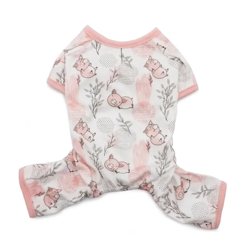 Piggy Dog Pajamas by Dogo - Pink X-Small