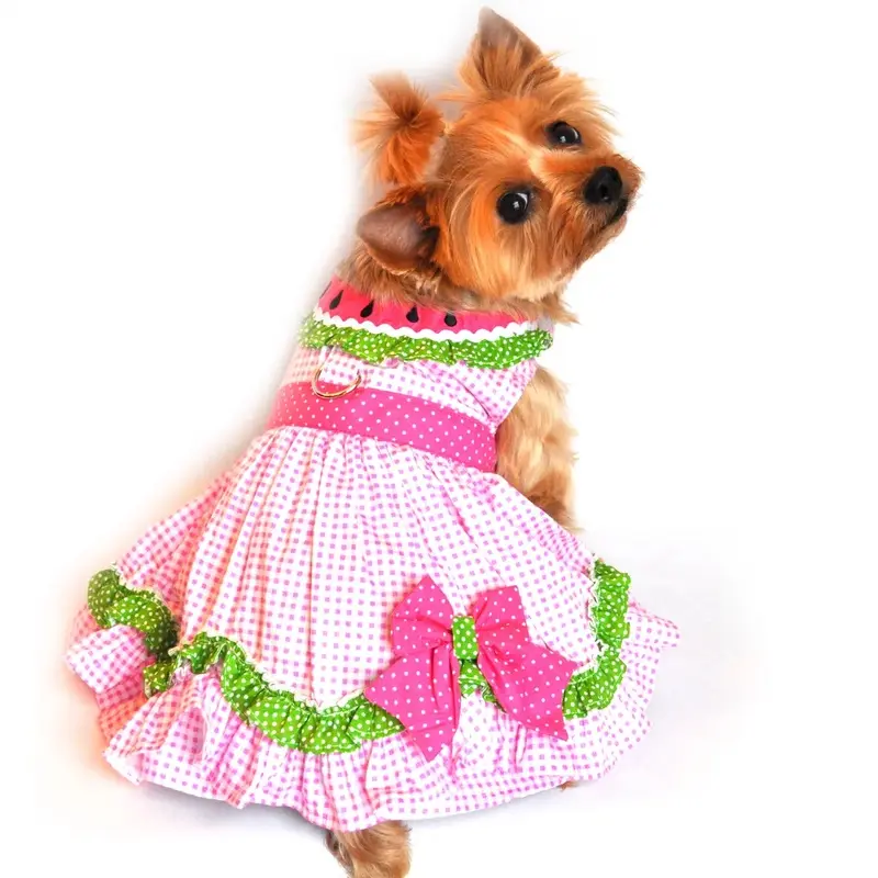 Watermelon Dog Harness Dress by Doggie Design X-Small