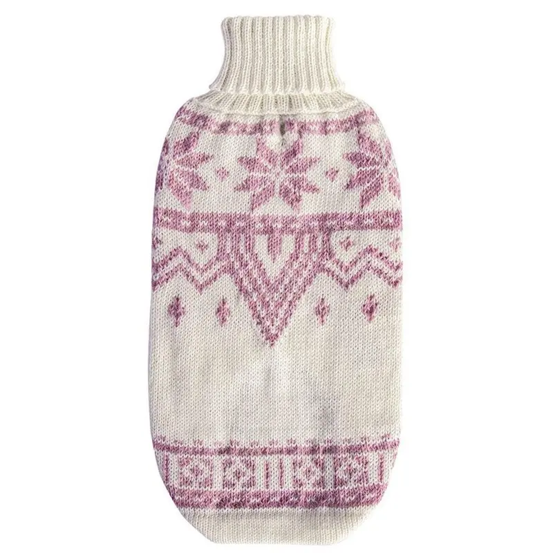 Alqo Wasi Snowflake Alpaca Dog Sweater - Pink XX-Small