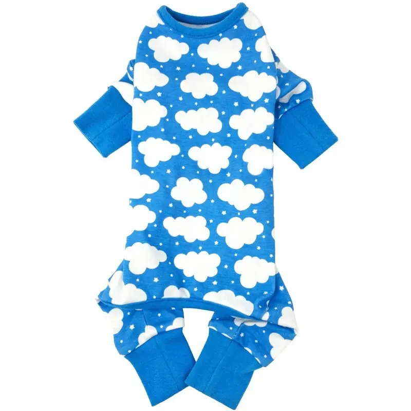 CuddlePup Dog Pajamas by Doggie Design - Blue Fluffy Clouds X-Small