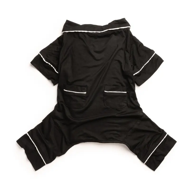fabdog Modal Dog Pajamas - Black Size 12