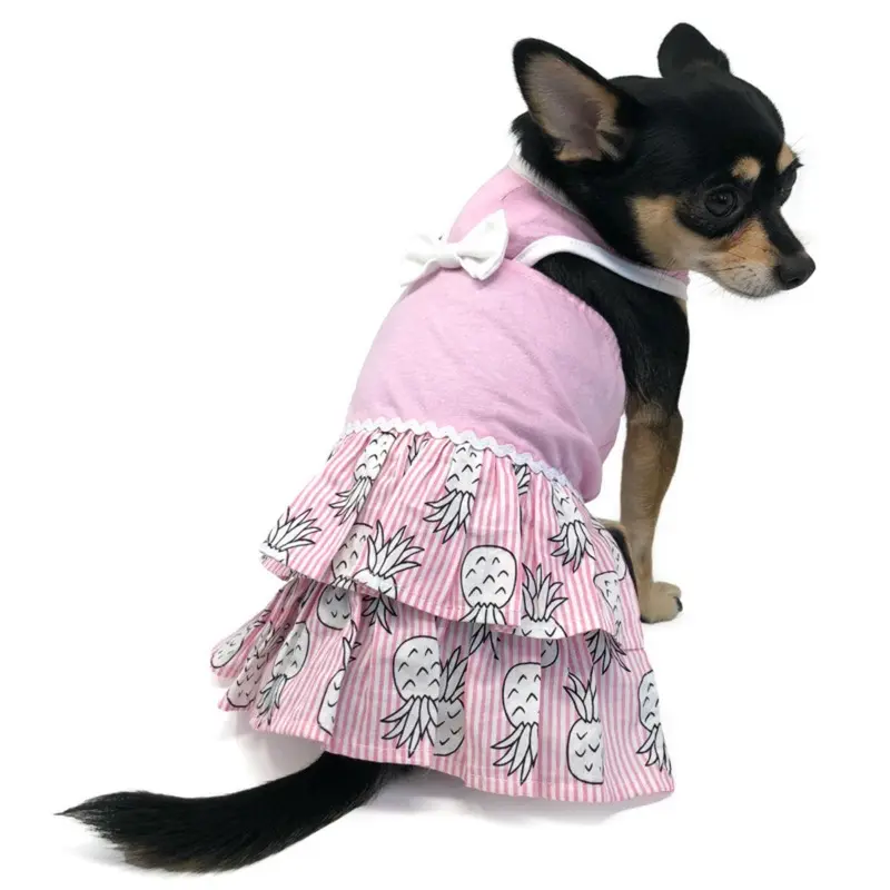 Pineapple Halter Dog Dress by Dogo XX-Small