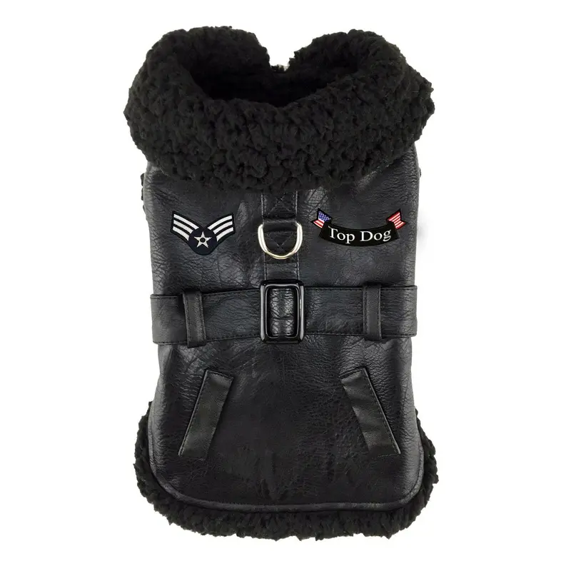 Top Dog Flight Harness Coat by Doggie Design - Black X-Small