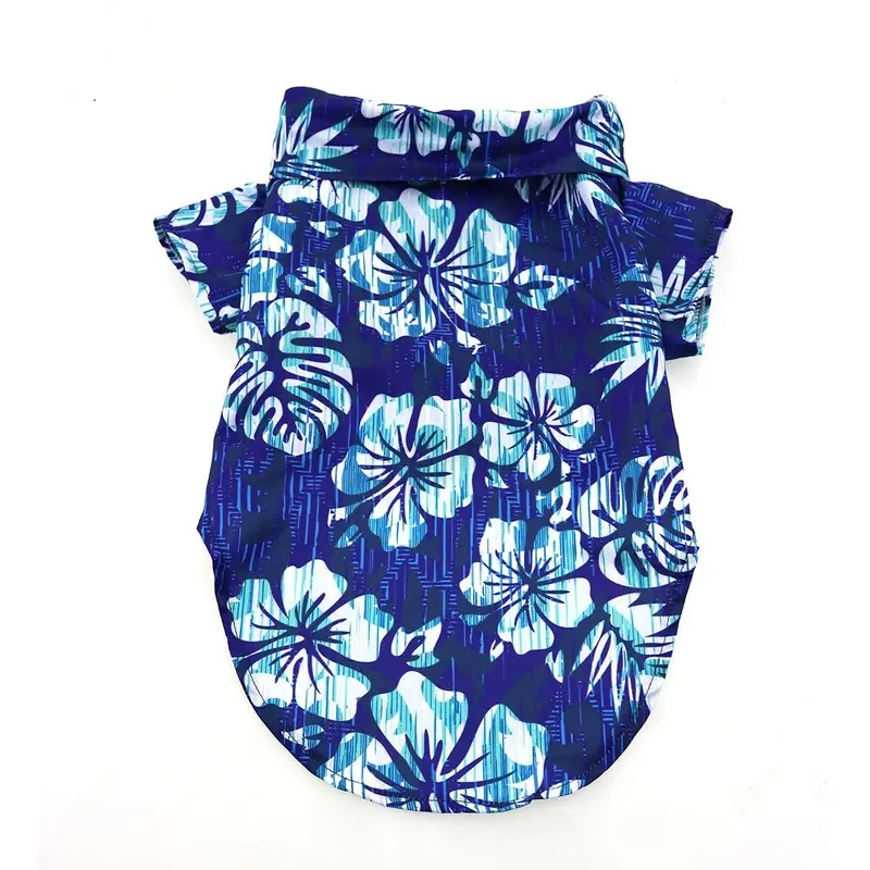 Hawaiian Camp Shirt by Doggie Design - Vintage Hibiscus XX-Small