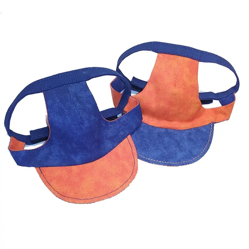 Joyful Bling Reversible Dog Visor - Blue and Orange  XX-Small - Out of Stock!