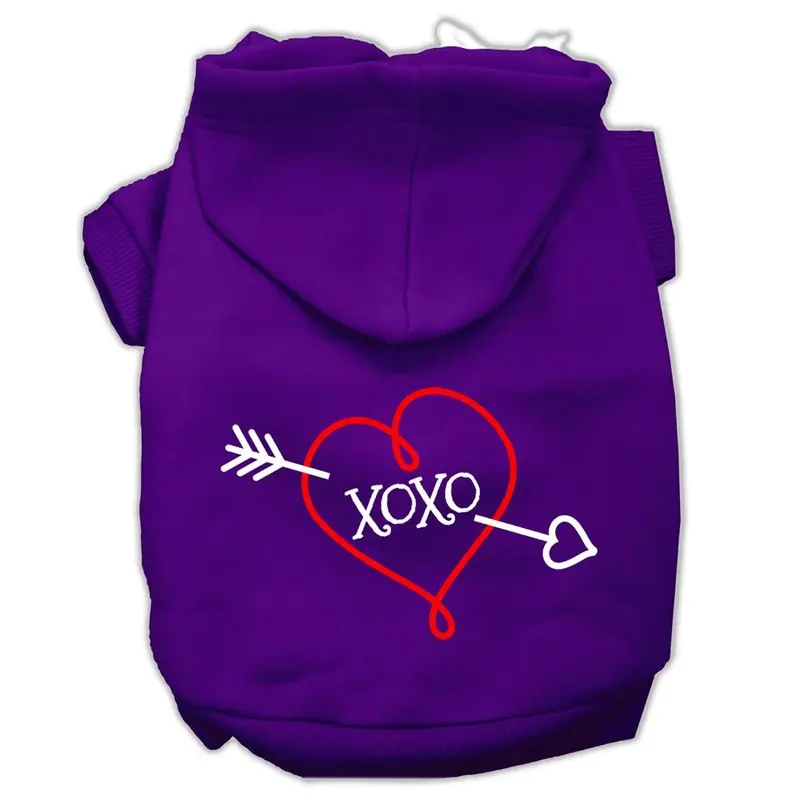Mirage XOXO Dog Hoodie - Purple X-Small