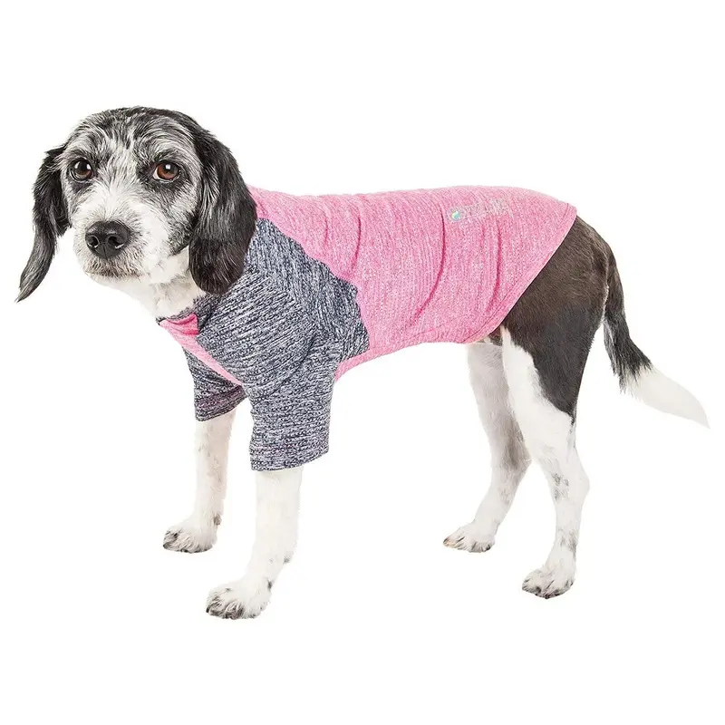 Pet Life ACTIVE Hybreed Two-Toned Performance Dog T-Shirt - Pink and Navy Medium