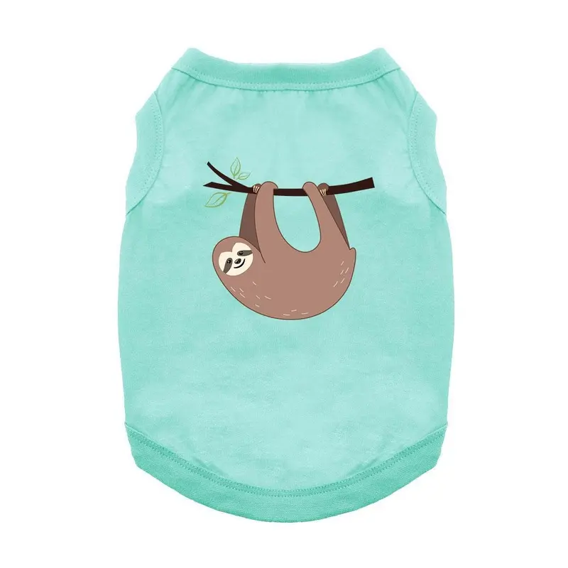 Cute Sloth Dog Shirt - Aqua X-Small