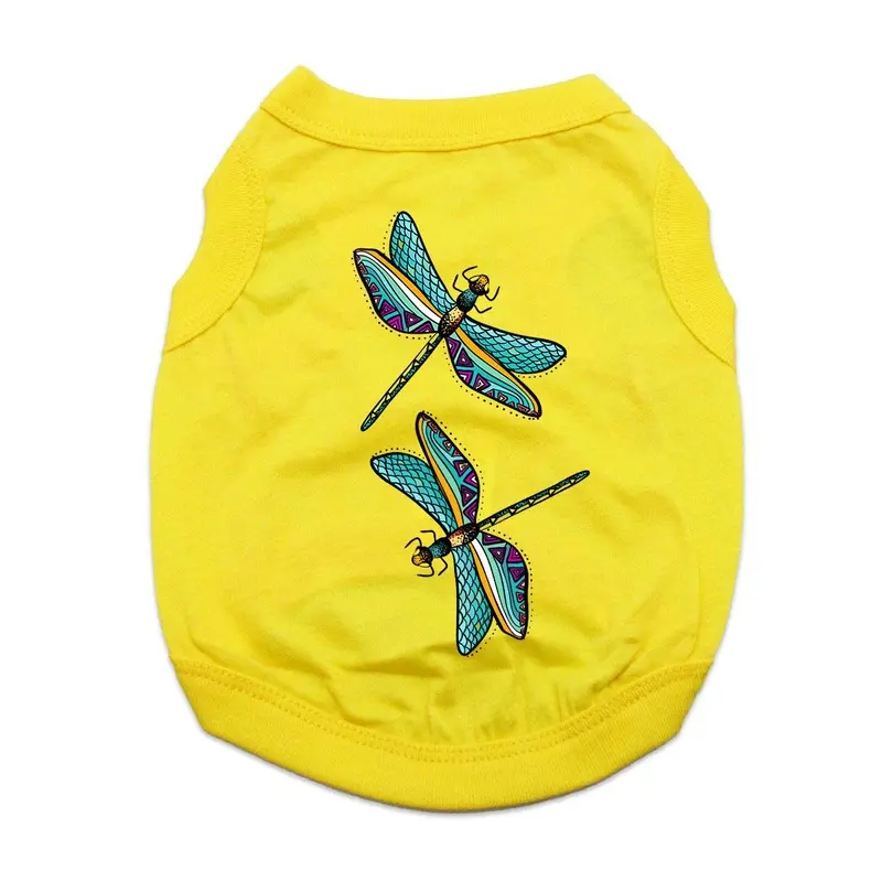 Dragonflies Dog Shirt - Yellow X-Small