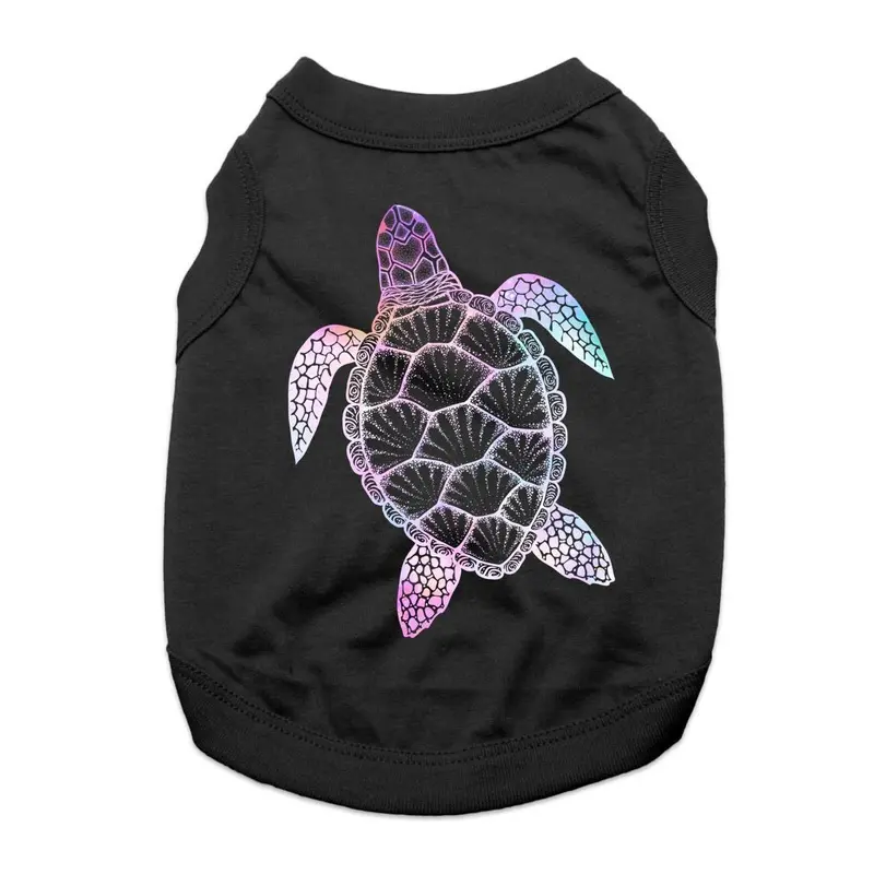 Galaxy Sea Turtle Dog Shirt - Black X-Small