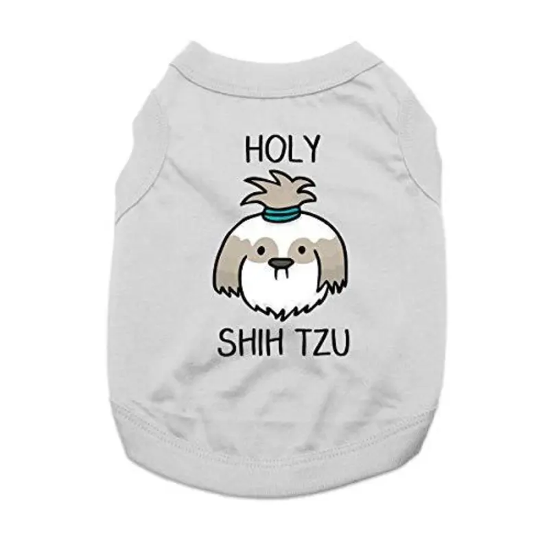 Holy Shih Tzu Dog Shirt - Gray X-Small