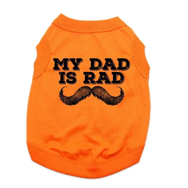 My Dad is Rad Dog Shirt - Orange X-Small
