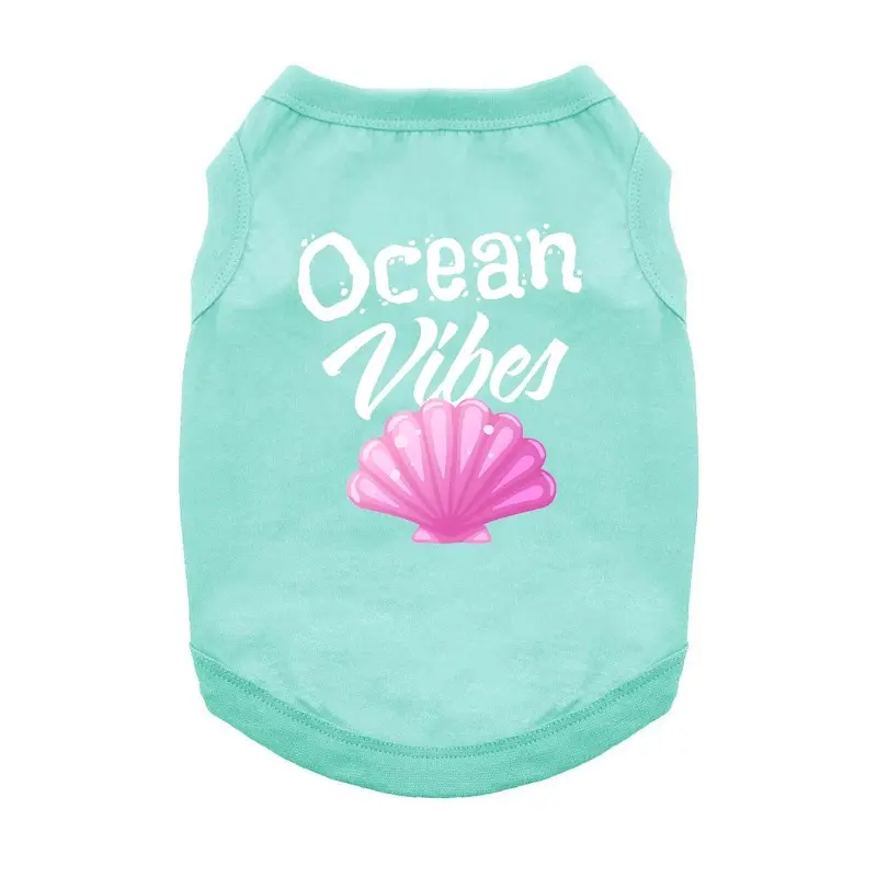 Ocean Vibes Dog Shirt - Aqua X-Small