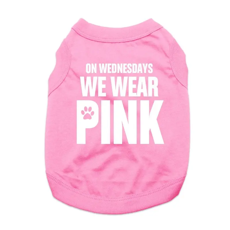 On Wednesdays We Wear Pink Dog Shirt - Pink X-Small