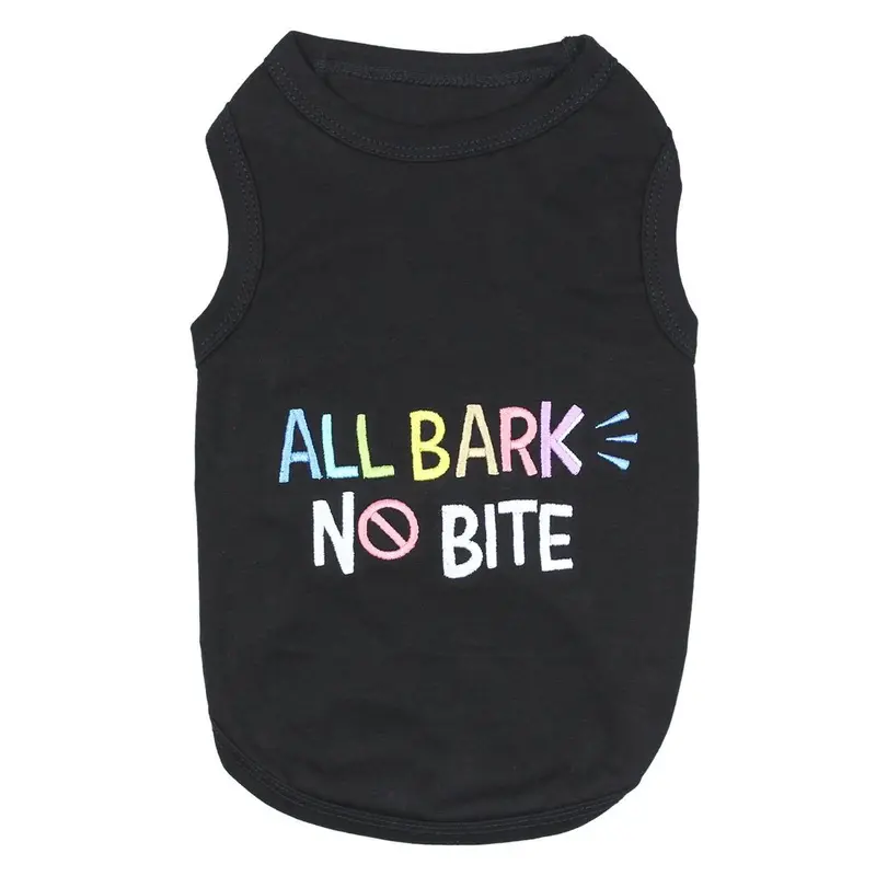 Parisian Pet All Bark No Bite Dog Tank - Black XX-Small - Coming Soon!