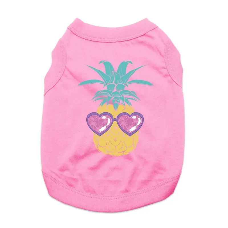 Pineapple Shades Dog Shirt - Pink X-Small